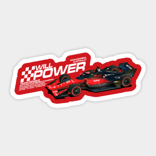 Will Power 2022 (white) Sticker